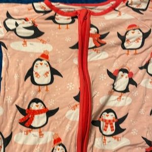 Little sleepies 12-18 months pink winter penguin. EUC. smoke/pet free home.